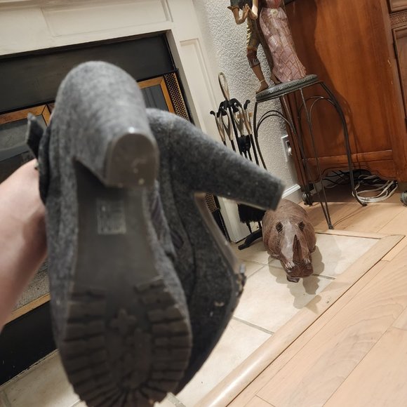 Blowfish Gray Fabric Ankle Boot with Buckle - Picture 3 of 3